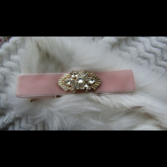 2 AVAILABLE Pink Thick Choker  Rhinestone Accent - Picture 2 of 8